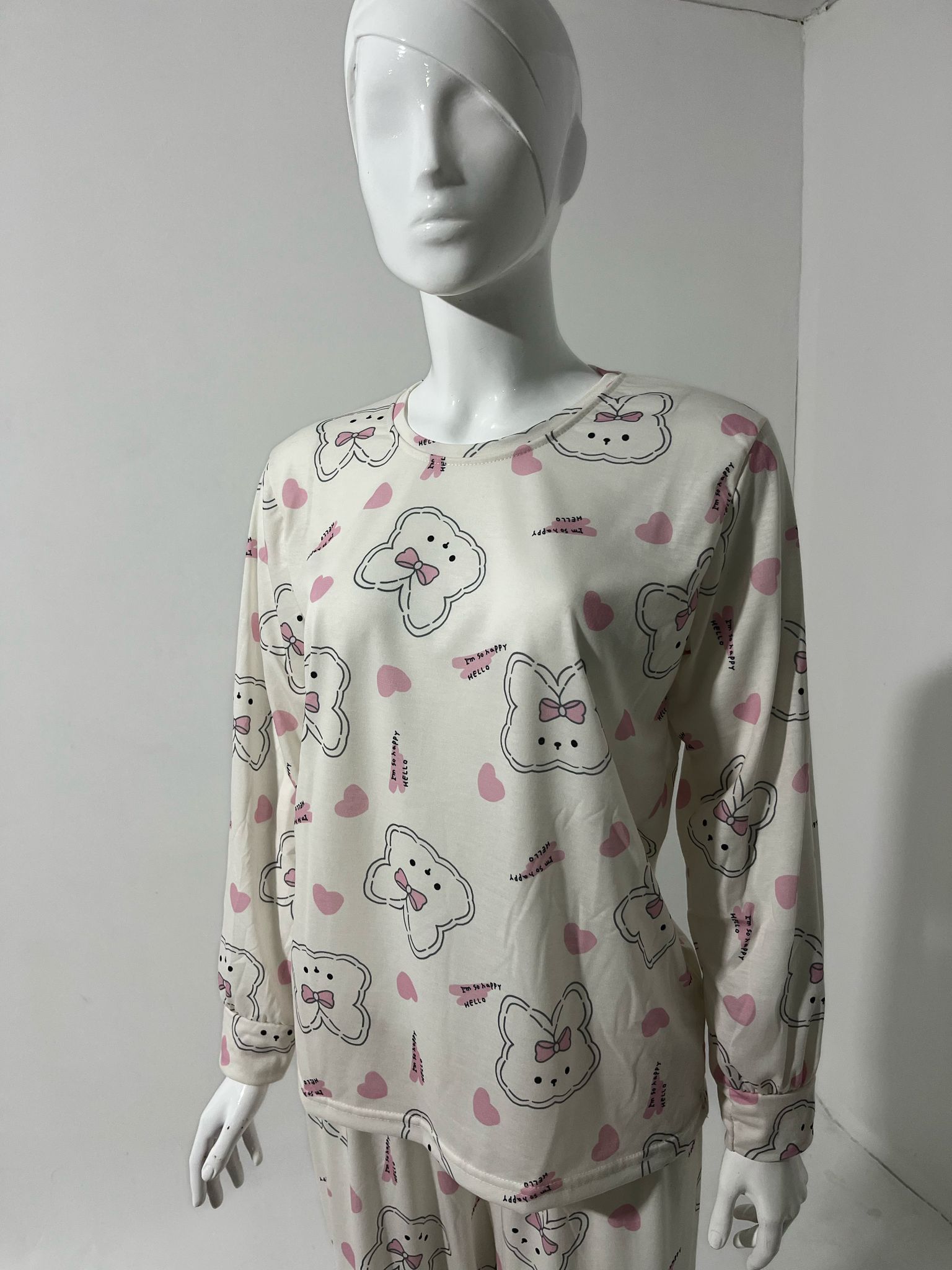 Tavşan Figürlü Pijama Takımı